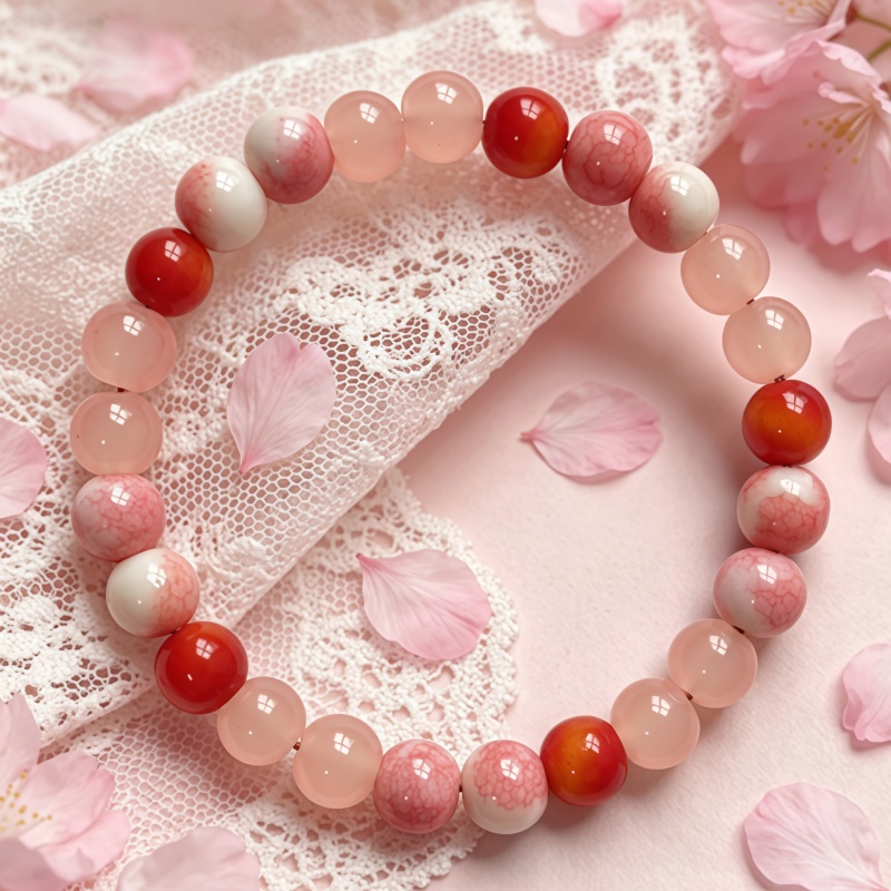 Pink Heart Bracelet, Attracting Love and Luck